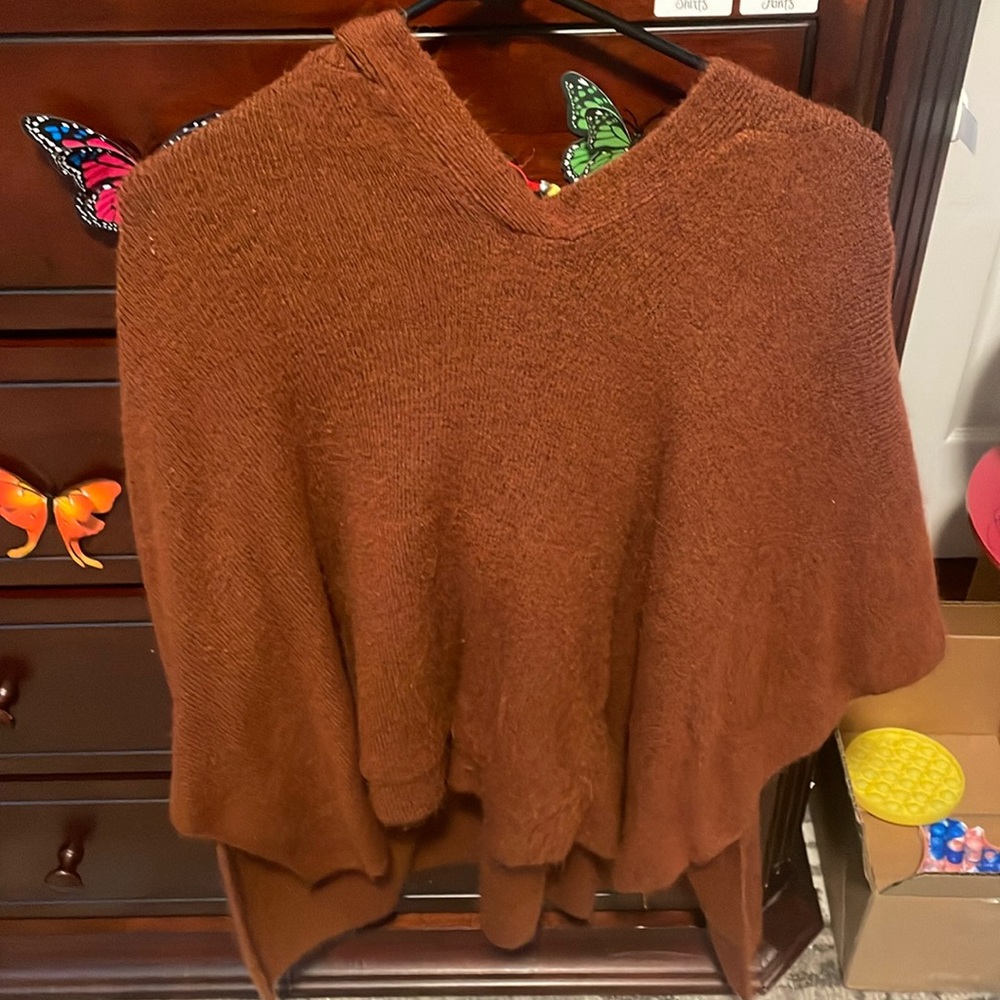 Loft slouchy hooded poncho